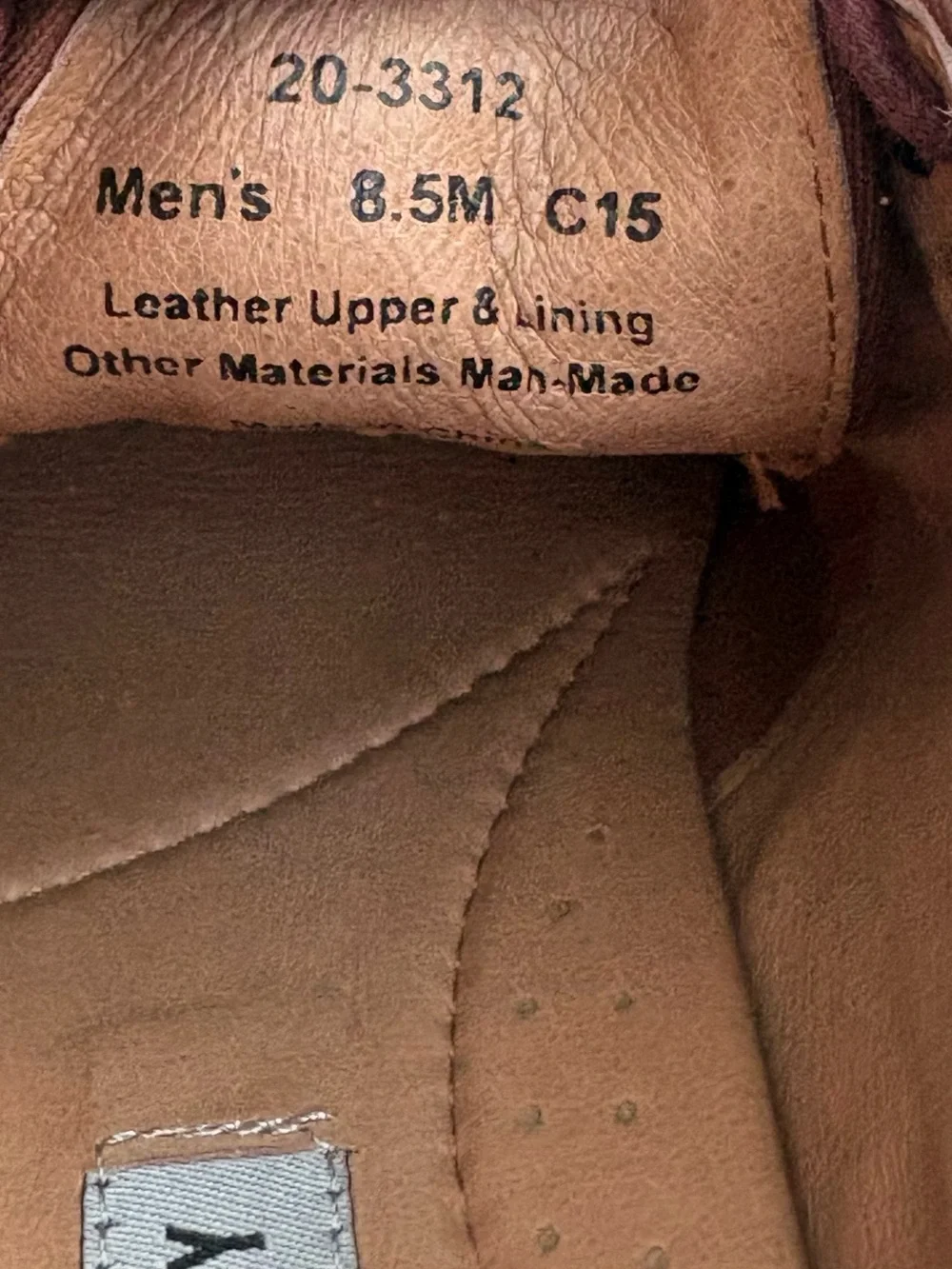 Johnston & Murphy Tan Leather Linen Wingtip Oxfords Men's 8.5M Brogue 20-3312
